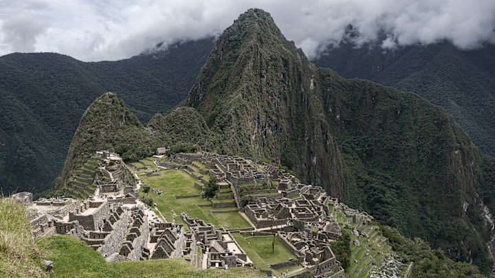 The spectacular Incan ruins of Machu Picchu in Peru.