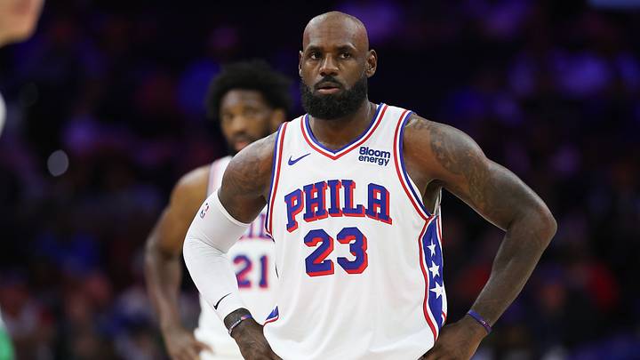 All eyes will be on Philadelphia 76ers forward LeBron James in the regular-season opener against the New York Knicks. All eyes will be on Philadelphia 76ers forward LeBron James in the regular-season opener against the New York Knicks.