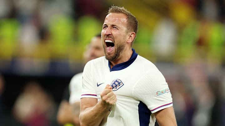 Bayern Munich star Harry Kane celebrating England's win against Netherlands in the Euro semi-final.