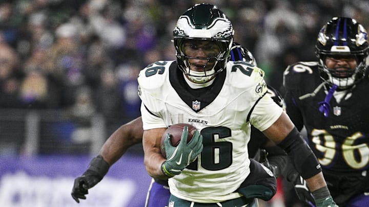 Barkley ripped off a 25-yard touchdown run to put the Eagles in command in the fourth quarter of their win over the Ravens on Sunday. Barkley ripped off a 25-yard touchdown run to put the Eagles in command in the fourth quarter of their win over the Ravens on Sunday.