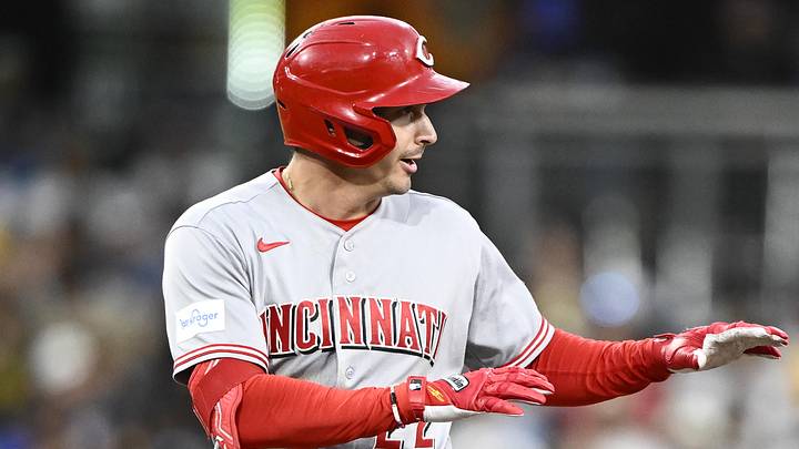 Cincinnati Reds left fielder JJ Bleday (22) gestures