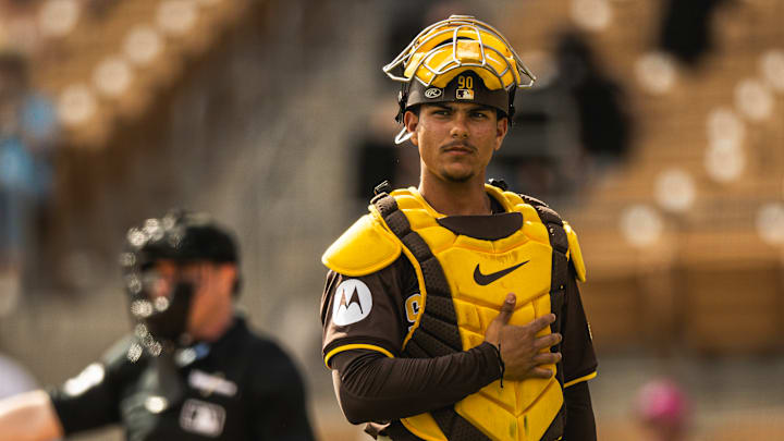 San Diego Padres catcher Ethan Salas