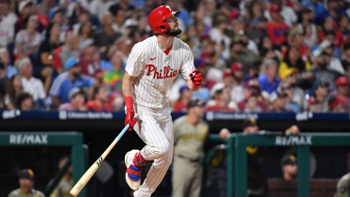 Jun 17, 2024; Philadelphia, Pennsylvania, USA; Philadelphia Phillies outfielder David Dahl (35) against the San Diego Padres at Citizens Bank Park Jun 17, 2024; Philadelphia, Pennsylvania, USA; Philadelphia Phillies outfielder David Dahl (35) against the San Diego Padres at Citizens Bank Park
