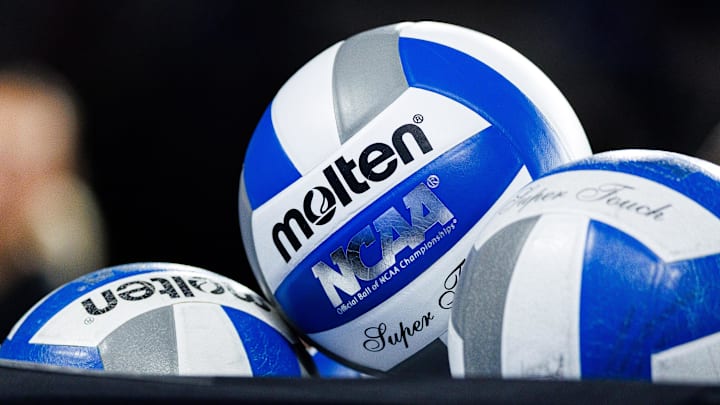 Dec 4, 2025; Lexington, KY, USA; Volleyballs lay in baskets before the match between the Kentucky Wildcats and the Wofford Terriers at Historic Memorial Coliseum. Mandatory Credit: Jordan Prather-Imagn Images