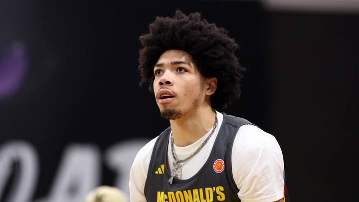 Mar 30, 2026; Goodyear, AZ, USA; Tyran Stokes during the McDonalds All American Jam Fest at Millennium High School. Mandatory Credit: Mark J. Rebilas-Imagn Images Mar 30, 2026; Goodyear, AZ, USA; Tyran Stokes during the McDonalds All American Jam Fest at Millennium High School. Mandatory Credit: Mark J. Rebilas-Imagn Images