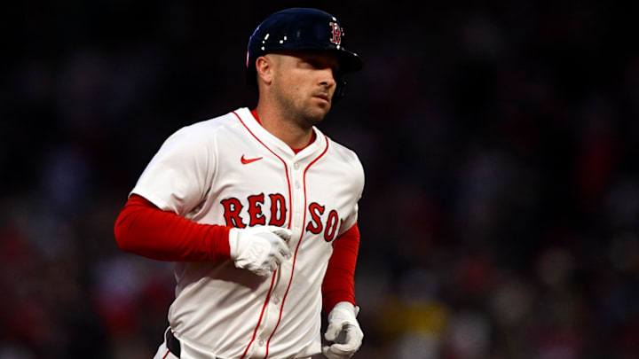 May 7, 2025; Boston, Massachusetts, USA; Boston Red Sox third baseman Alex Bregman (2) runs the bases after hitting a solo home run against the Texas Rangers during the fourth inning at Fenway Park. Mandatory Credit: Brian Fluharty-Imagn Images May 7, 2025; Boston, Massachusetts, USA; Boston Red Sox third baseman Alex Bregman (2) runs the bases after hitting a solo home run against the Texas Rangers during the fourth inning at Fenway Park. Mandatory Credit: Brian Fluharty-Imagn Images