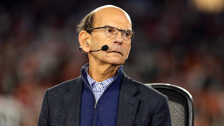 SEC Network's Paul Finebaum on set for a College Football Playoff game. SEC Network's Paul Finebaum on set for a College Football Playoff game.