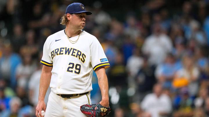 Aug 5, 2026; Milwaukee, Wisconsin, USA;  Milwaukee Brewers pitcher Trevor Megill (29) during the game against the Pittsburgh Pirates at American Family Field. Mandatory Credit: Jeff Hanisch-Imagn Images