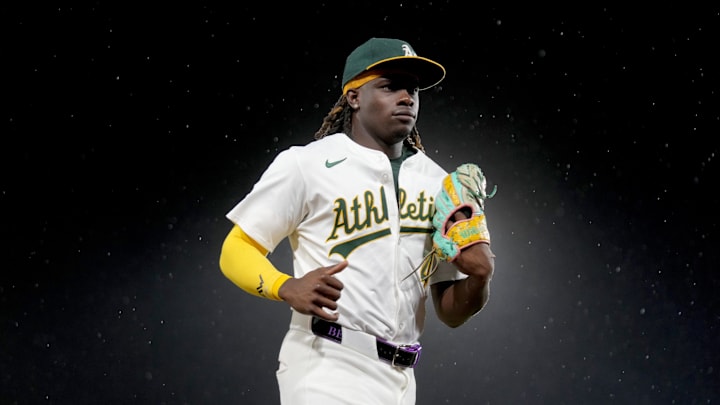 Sep 24, 2025; West Sacramento, California, USA; Athletics center fielder Lawrence Butler (4) jogs towards the dugout against the Houston Astros in the sixth inning at Sutter Health Park. Mandatory Credit: Cary Edmondson-Imagn Images Sep 24, 2025; West Sacramento, California, USA; Athletics center fielder Lawrence Butler (4) jogs towards the dugout against the Houston Astros in the sixth inning at Sutter Health Park. Mandatory Credit: Cary Edmondson-Imagn Images
