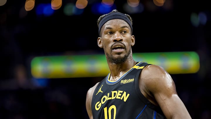 Golden State Warriors forward Jimmy Butler III (10) during the fourth quarter against the Toronto Raptors at Chase Center.