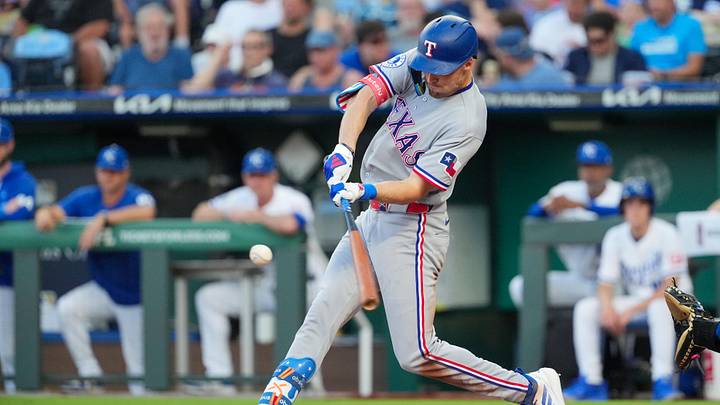 Texas Rangers center fielder Evan Carter. Texas Rangers center fielder Evan Carter.