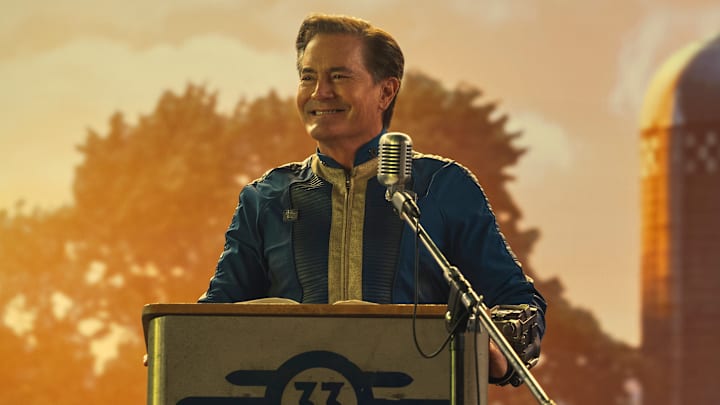 Kyle MacLachlan (Overseer Hank) in Fallout. Credit: JoJo Whilden/Prime Video © 2024 Amazon Content Services LLC