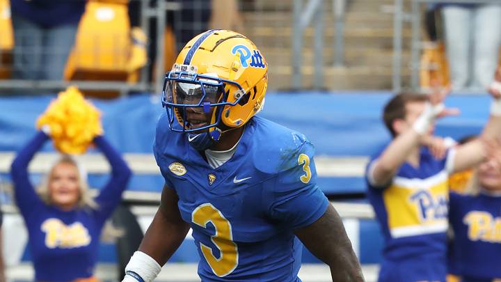 Rasheem Biles scored a pick-six touchdown against the Notre Dame Fighting Irish during the third quarter at Acrisure Stadium. Rasheem Biles scored a pick-six touchdown against the Notre Dame Fighting Irish during the third quarter at Acrisure Stadium.