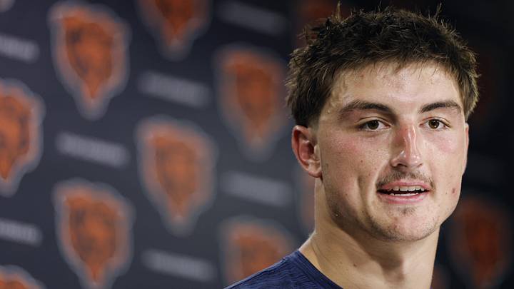 Jun 9, 2026; Lake Forest, IL, USA; Chicago Bears tight end Colston Loveland speaks during Minicamp at Halas Hall. Mandatory Credit: Kamil Krzaczynski-Imagn Images Jun 9, 2026; Lake Forest, IL, USA; Chicago Bears tight end Colston Loveland speaks during Minicamp at Halas Hall. Mandatory Credit: Kamil Krzaczynski-Imagn Images