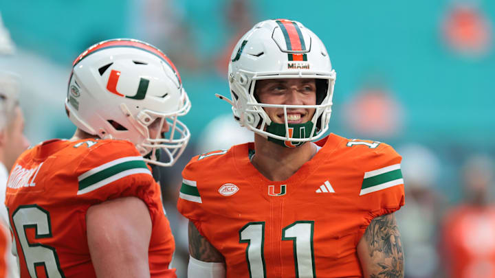 The Miami Hurricanes and quarterback Carson Beck are favored on Sept. 9. 