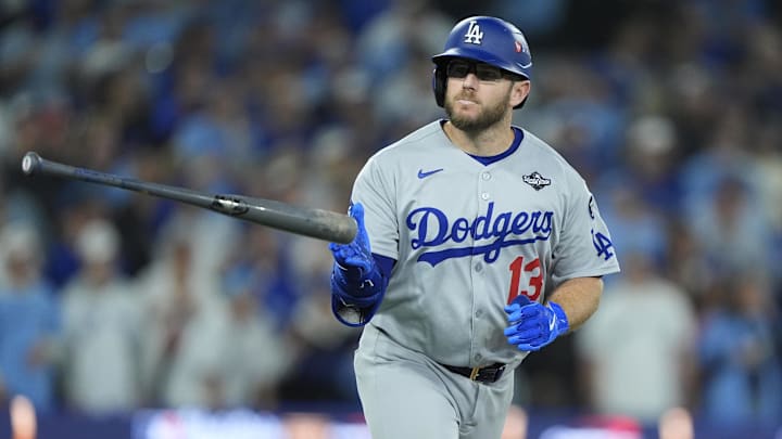 Nov 1, 2025; Toronto, Ontario, CAN; Los Angeles Dodgers third baseman Max Muncy (13) runs after hitting a home run against the Toronto Blue Jays in the eighth inning during game seven of the 2025 MLB World Series at Rogers Centre. Mandatory Credit: John E. Sokolowski-Imagn Images Nov 1, 2025; Toronto, Ontario, CAN; Los Angeles Dodgers third baseman Max Muncy (13) runs after hitting a home run against the Toronto Blue Jays in the eighth inning during game seven of the 2025 MLB World Series at Rogers Centre. Mandatory Credit: John E. Sokolowski-Imagn Images
