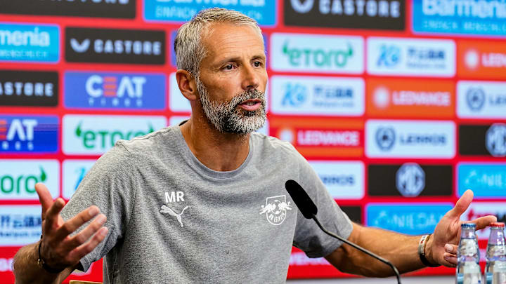 Marco Rose auf der Pressekonferenz nach dem Spiel