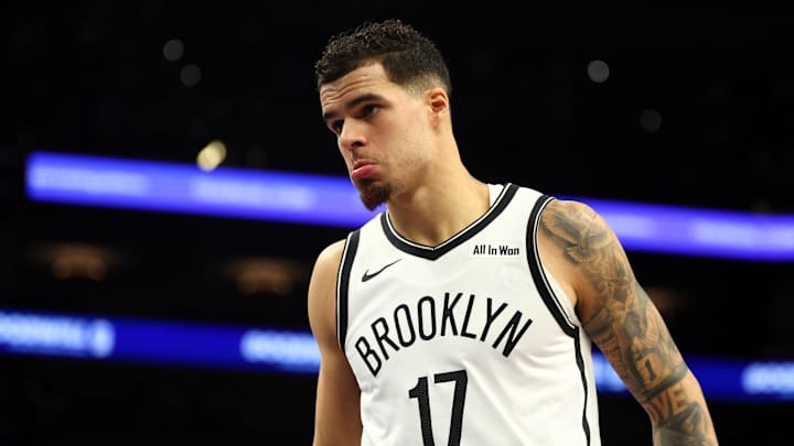 Jan 27, 2026; Phoenix, Arizona, USA; Brooklyn Nets forward Michael Porter Jr. (17) against the Phoenix Suns at Mortgage Matchup Center. Mandatory Credit: Mark J. Rebilas-Imagn Images