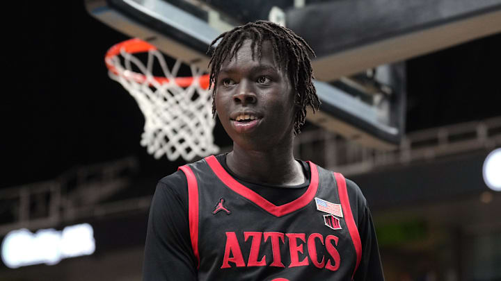 San Diego State Aztecs forward Magoon Gwath. San Diego State Aztecs forward Magoon Gwath.