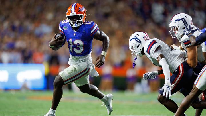 Florida running back Jadan Baugh is averaging 152.7 yards per game as the Gators are off to a 3–0 start. Florida running back Jadan Baugh is averaging 152.7 yards per game as the Gators are off to a 3–0 start.