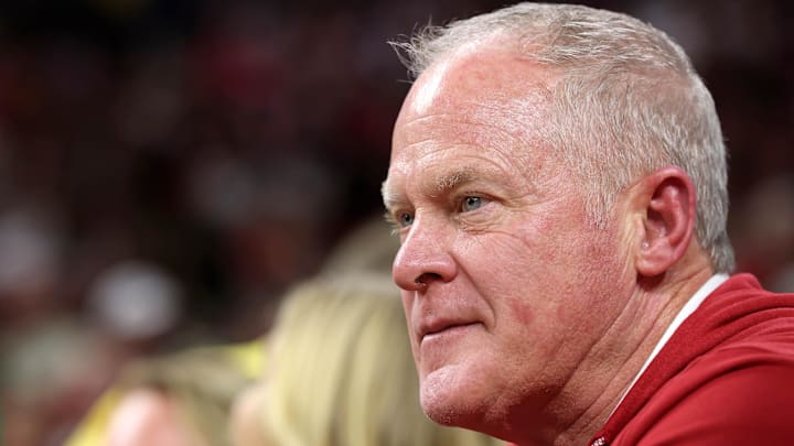 Arkansas Razorbacks athletic director Hunter Yurachek during the second half against the Samford Bulldogs at Bud Walton Arena.
