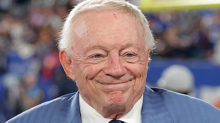 Dallas Cowboys owner Jerry Jones on the field before a game against the New York Giants at MetLife Stadium. Dallas Cowboys owner Jerry Jones on the field before a game against the New York Giants at MetLife Stadium.
