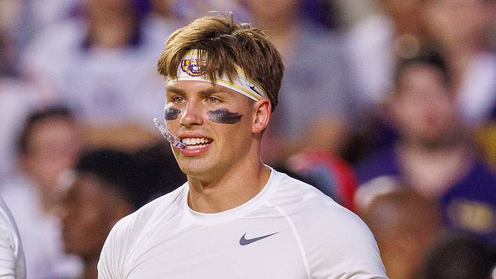 Sep 5, 2026; Baton Rouge, Louisiana, USA; LSU Tigers quarterback Sam Leavitt (10) warms up before a game against Clemson Tigers at Tiger Stadium. Sep 5, 2026; Baton Rouge, Louisiana, USA; LSU Tigers quarterback Sam Leavitt (10) warms up before a game against Clemson Tigers at Tiger Stadium.