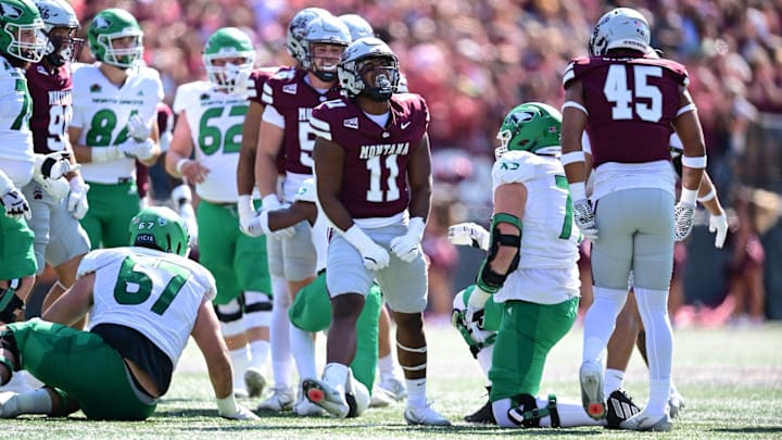 Montana linebacker Elijawah Tolbert (11)
