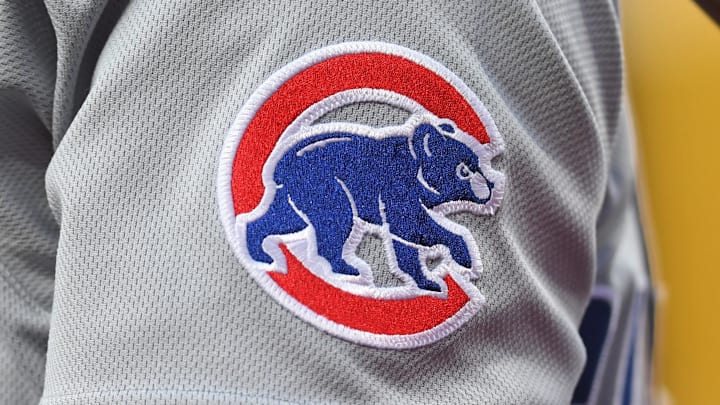 Jun 10, 2025; Philadelphia, Pennsylvania, USA; Chicago Cubs logo on the jersey of third base Matt Shaw (6) against the Philadelphia Phillies at Citizens Bank Park. Mandatory Credit: Eric Hartline-Imagn Images Jun 10, 2025; Philadelphia, Pennsylvania, USA; Chicago Cubs logo on the jersey of third base Matt Shaw (6) against the Philadelphia Phillies at Citizens Bank Park. Mandatory Credit: Eric Hartline-Imagn Images