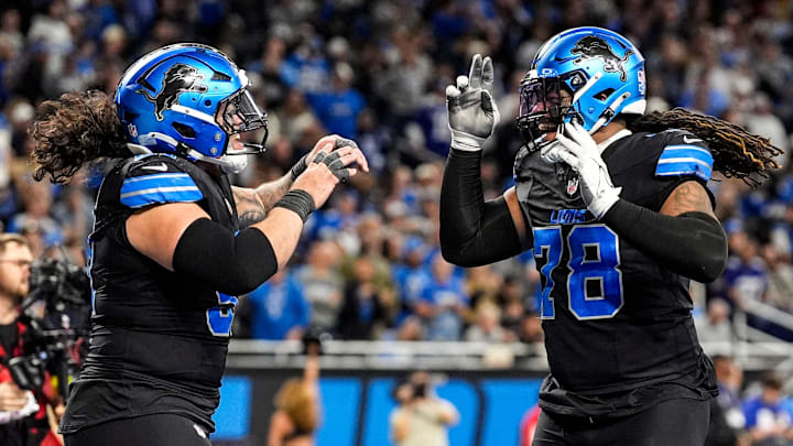 Detroit Lions defensive tackle Roy Lopez (51), left, and defensive tackle Tyler Lacy (78). Detroit Lions defensive tackle Roy Lopez (51), left, and defensive tackle Tyler Lacy (78).