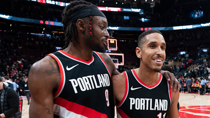 Jerami Grant (L), Malcolm Brogdon; Portland Trail Blazers