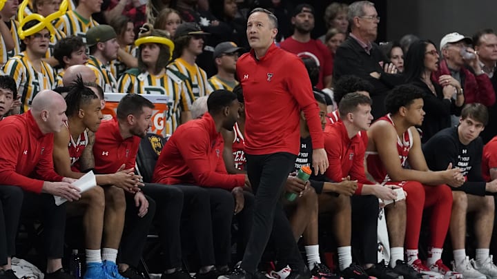 Feb 6, 2024; Waco, Texas, USA; Texas Tech Red Raiders head coach Grant McCasland on the sidelines
