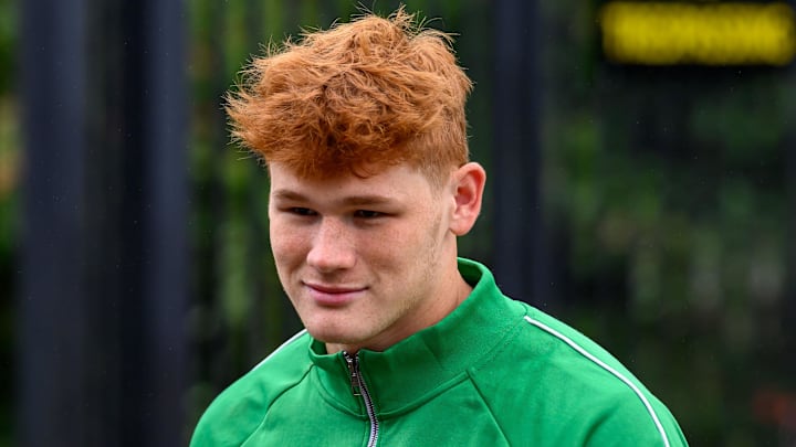 Oct 21, 2023; Eugene, Oregon, USA; Oregon Ducks tight end Terrance Ferguson (3) arrives pregame against the Washington State Cougars at Autzen Stadium. 