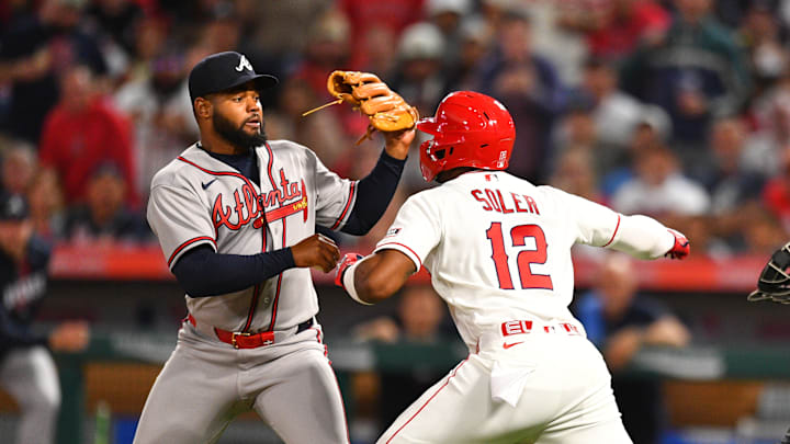 MLB: APR 07 Braves at Angels MLB: APR 07 Braves at Angels