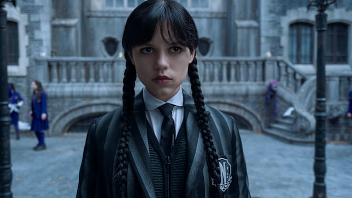 Wednesday. Jenna Ortega as Wednesday in episode 202 of Wednesday