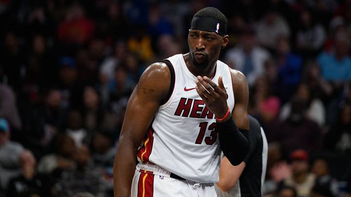 Miami Heat center Bam Adebayo (13) reacts (Mandatory Credit: Reggie Hildred-Imagn Images) Miami Heat center Bam Adebayo (13) reacts (Mandatory Credit: Reggie Hildred-Imagn Images)
