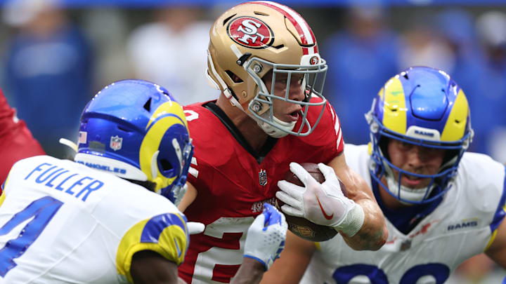 San Francisco 49ers Christian McCaffrey v Los Angeles Rams