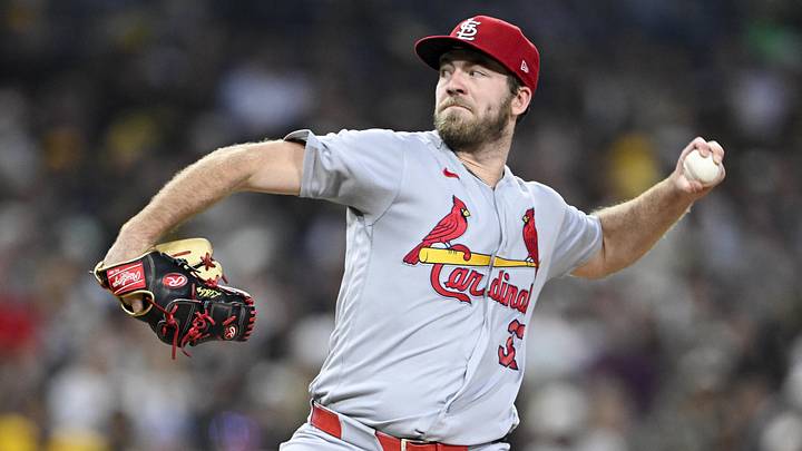 May 7, 2026; San Diego, California, USA; St. Louis Cardinals starting pitcher Matthew Liberatore (32) delivers during the second inning against the San Diego Padres at Petco Park. Mandatory Credit: Denis Poroy-Imagn Images May 7, 2026; San Diego, California, USA; St. Louis Cardinals starting pitcher Matthew Liberatore (32) delivers during the second inning against the San Diego Padres at Petco Park. Mandatory Credit: Denis Poroy-Imagn Images