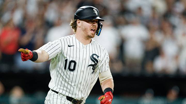 Aug 8, 2026; Chicago, Illinois, USA; Chicago White Sox second baseman Chase Meidroth (10) runs after hitting a two-run single against the Cleveland Guardians during the sixth inning at Rate Field. Mandatory Credit: Kamil Krzaczynski-Imagn Images Aug 8, 2026; Chicago, Illinois, USA; Chicago White Sox second baseman Chase Meidroth (10) runs after hitting a two-run single against the Cleveland Guardians during the sixth inning at Rate Field. Mandatory Credit: Kamil Krzaczynski-Imagn Images
