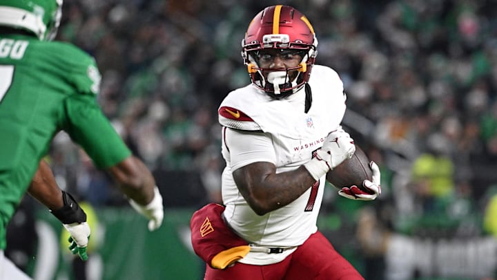 Washington Commanders wide receiver Deebo Samuel (1) against the Philadelphia Eagles at Lincoln Financial Field. Washington Commanders wide receiver Deebo Samuel (1) against the Philadelphia Eagles at Lincoln Financial Field.