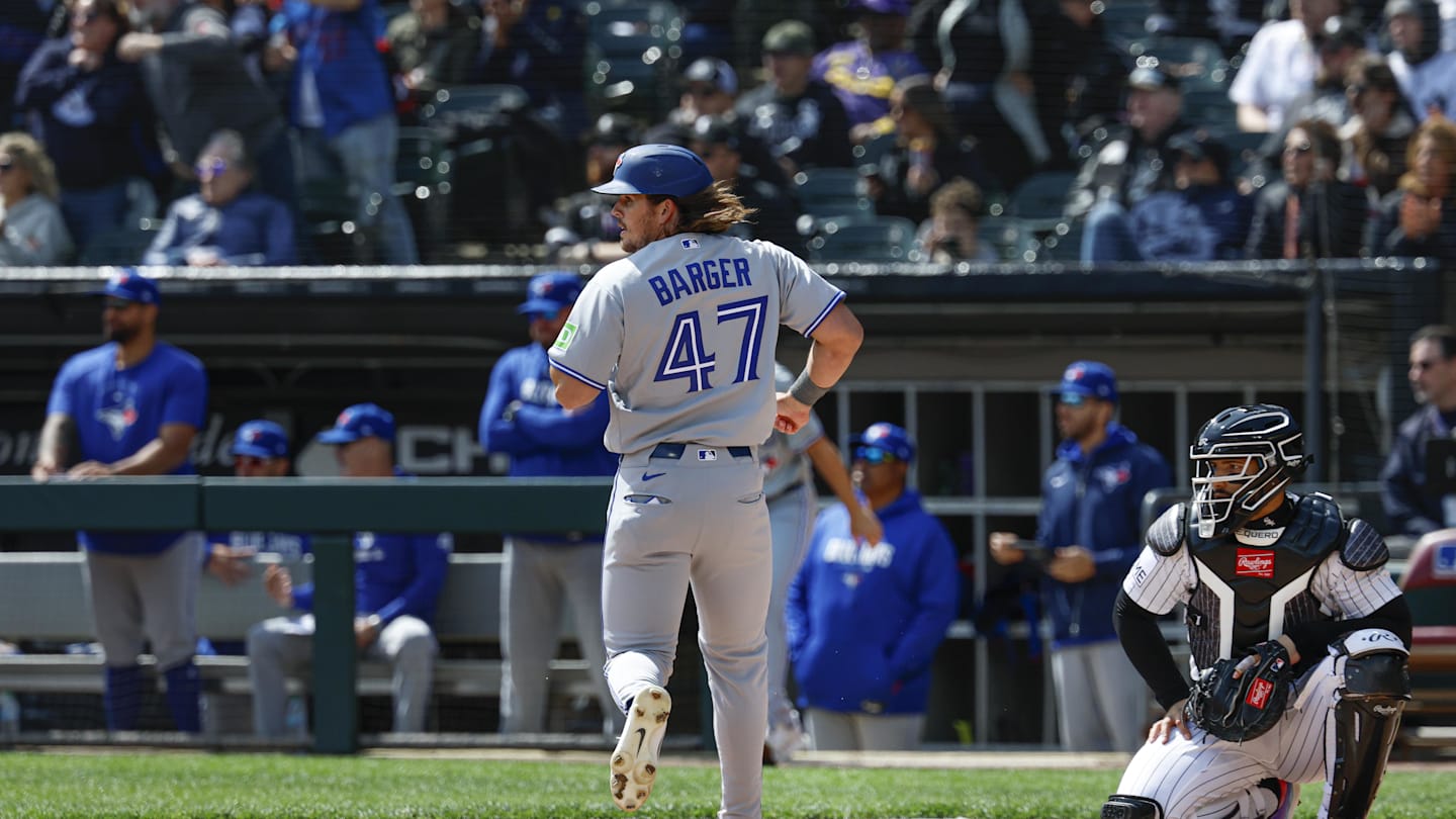 Addison Barger’s return short lived as Blue Jays outfielder goes back ...