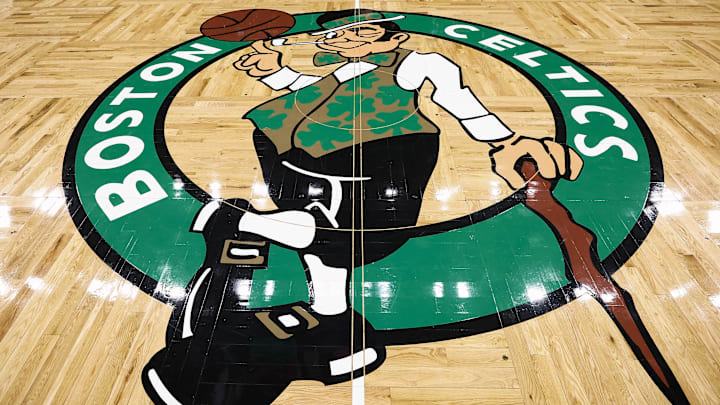 Feb 28, 2025; Boston, Massachusetts, USA; The Boston Celtics logo is seen on the court beofre the game between the Boston Celtics and the Cleveland Cavaliers at TD Garden. Mandatory Credit: Winslow Townson-Imagn Images Feb 28, 2025; Boston, Massachusetts, USA; The Boston Celtics logo is seen on the court beofre the game between the Boston Celtics and the Cleveland Cavaliers at TD Garden. Mandatory Credit: Winslow Townson-Imagn Images