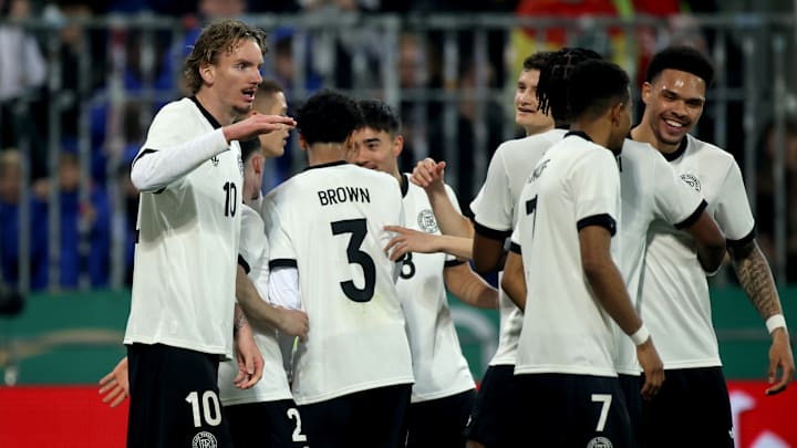 Nick Woltemade im DFB-Trikot. Am Donnerstag steht für die deutsche U21 der EM-Auftakt gegen Slowenien an