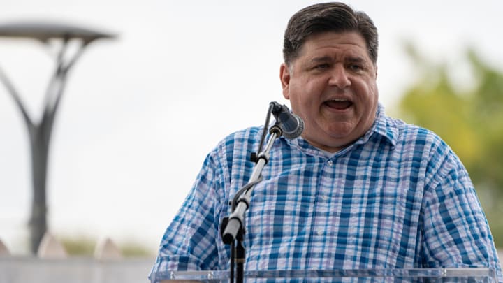 J.B. Pritzker remains "dismayed" over how the Bears complimented Indiana Thursday for working hard on a stadium funding law.