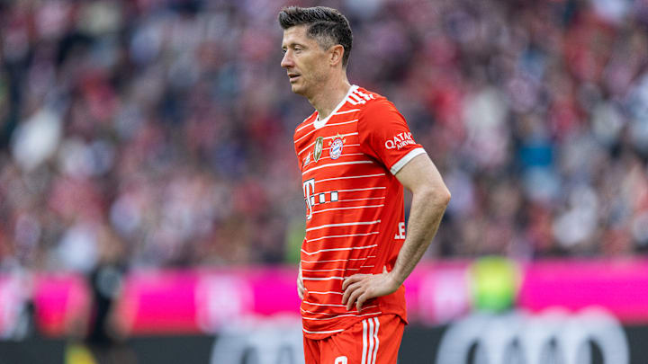 Robert Lewandowski no parece contento en Múnich