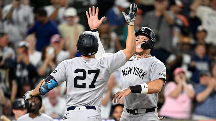 New York Yankees stars Giancarlo Stanton and Aaron Judge.