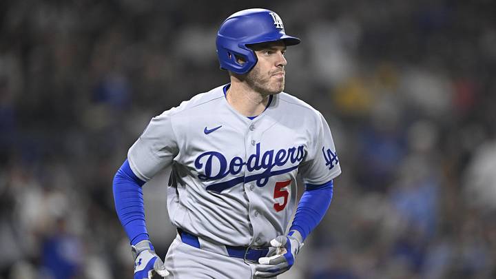 May 19, 2026; San Diego, California, USA; Los Angeles Dodgers first baseman Freddie Freeman (5) rounds the bases after hitting a solo home run during the sixth inning against the San Diego Padres at Petco Park. Mandatory Credit: Denis Poroy-Imagn Images