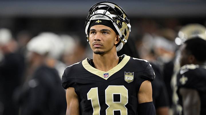 Aug 28, 2026; Arlington, Texas, USA; New Orleans Saints wide receiver Bryce Lance (18) looks on before the game against the Dallas Cowboys at AT&T Stadium. Mandatory Credit: Jerome Miron-Imagn Images Aug 28, 2026; Arlington, Texas, USA; New Orleans Saints wide receiver Bryce Lance (18) looks on before the game against the Dallas Cowboys at AT&T Stadium. Mandatory Credit: Jerome Miron-Imagn Images