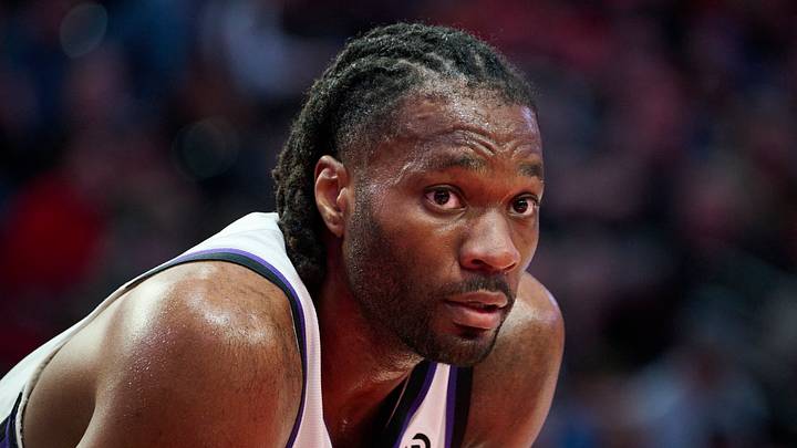 Apr 12, 2026; Portland, Oregon, USA; Sacramento Kings forward Precious Achiuwa (9) during a break in the game during the second half against the Portland Trail Blazers at Moda Center. Mandatory Credit: Troy Wayrynen-Imagn Images Apr 12, 2026; Portland, Oregon, USA; Sacramento Kings forward Precious Achiuwa (9) during a break in the game during the second half against the Portland Trail Blazers at Moda Center. Mandatory Credit: Troy Wayrynen-Imagn Images