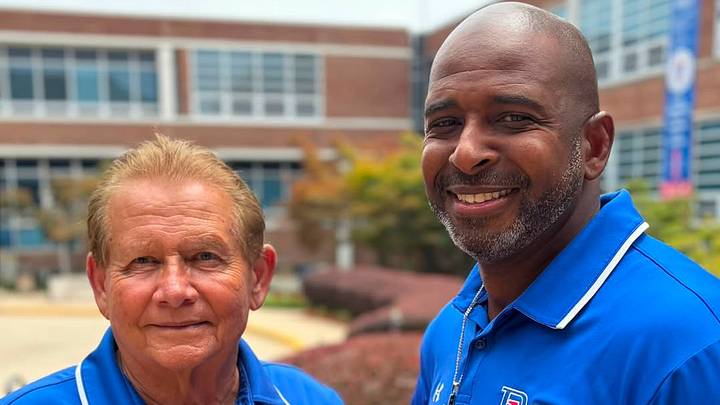 Bryce Bevill (right) is replacing Bill McGregor as DeMatha's head football coach. Bryce Bevill (right) is replacing Bill McGregor as DeMatha's head football coach.